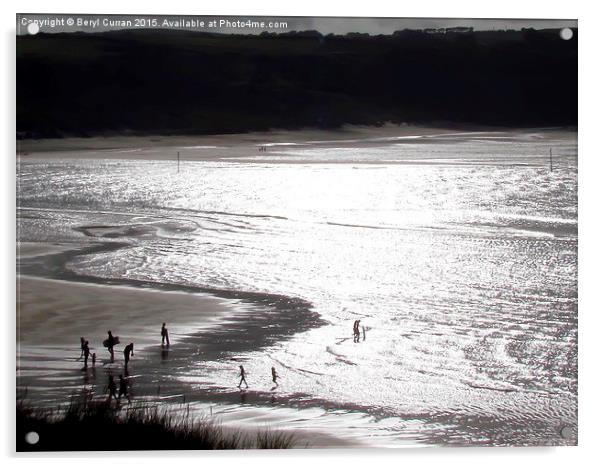 Golden Sands at Twilight Acrylic by Beryl Curran