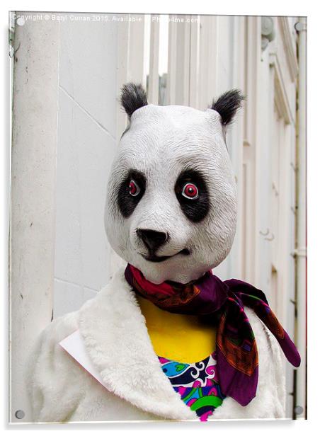 Groovy Panda Shops in Truro Acrylic by Beryl Curran