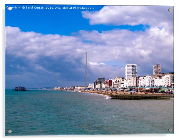 Towering Views of Brighton Acrylic by Beryl Curran