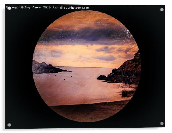 Majestic Polperro Bay Acrylic by Beryl Curran