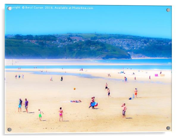 Sunkissed Beach Bliss Acrylic by Beryl Curran