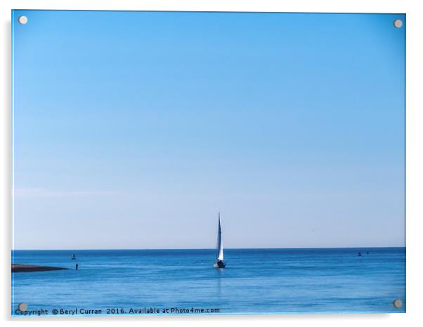 Sailing at Exmouth  Acrylic by Beryl Curran