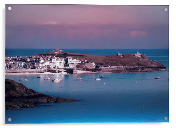 Tranquil Beauty of St Ives Acrylic by Beryl Curran