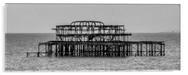 The Haunting Beauty of Brightons West Pier Acrylic by Beryl Curran