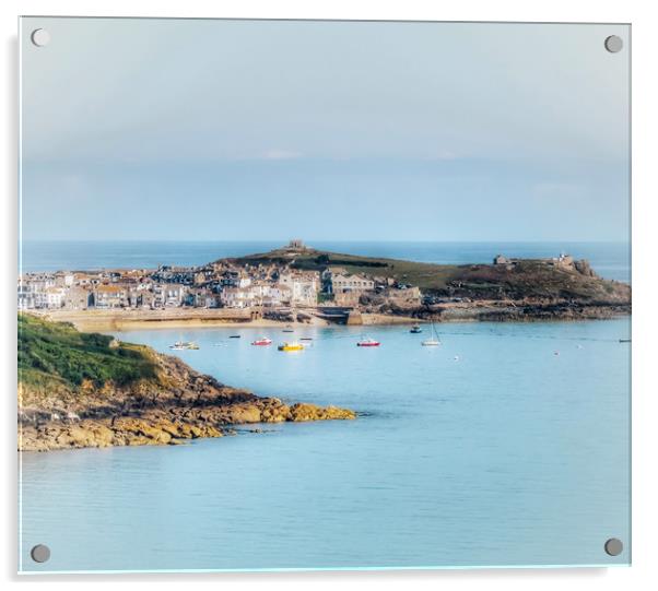 A Majestic Cornish Coastal Haven St Ives Acrylic by Beryl Curran
