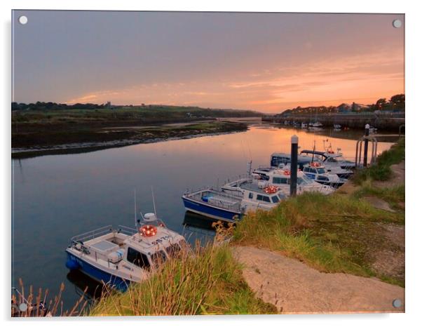 Tranquil Twilight Mooring Acrylic by Beryl Curran