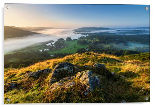 South Lake District morning light Acrylic by John Finney