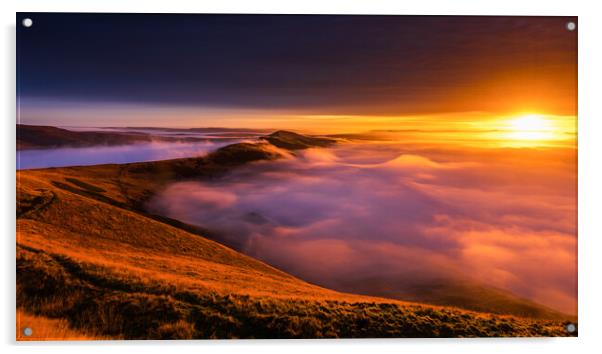 High Peak sunrise Acrylic by John Finney