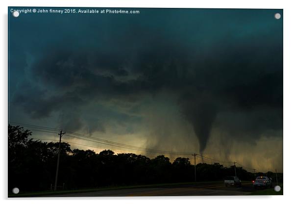 Tornado, Edmond, Oklahoma. Acrylic by John Finney