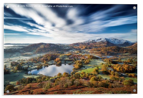 Loughrigg timeless. Lake District. Acrylic by John Finney