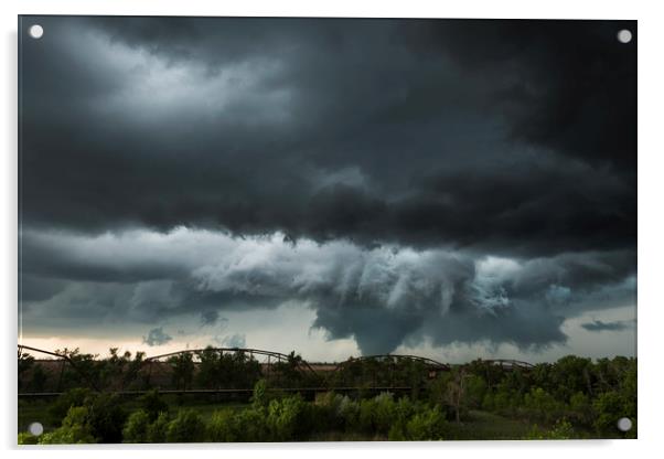 EF3 Tornado, Canadian, Texas.  Acrylic by John Finney