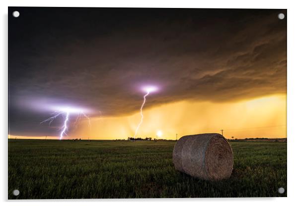 The Mangum Storm, Oklahoma. Acrylic by John Finney