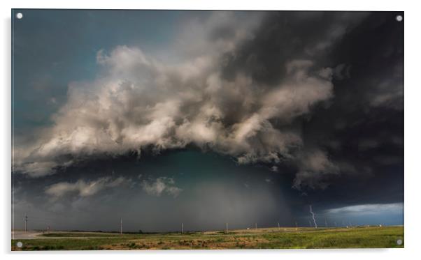 Kansas monster storm Acrylic by John Finney