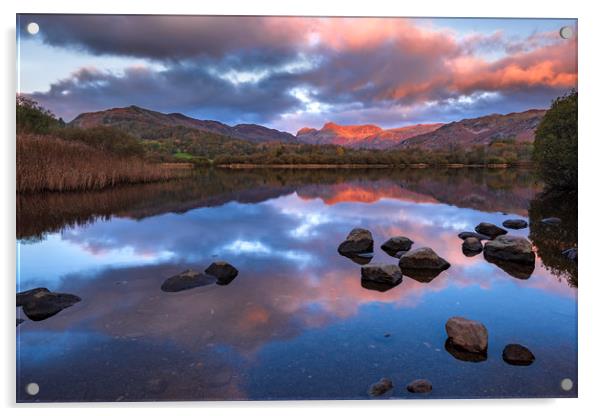 Elterwater Sunrise, Lake District Acrylic by John Finney