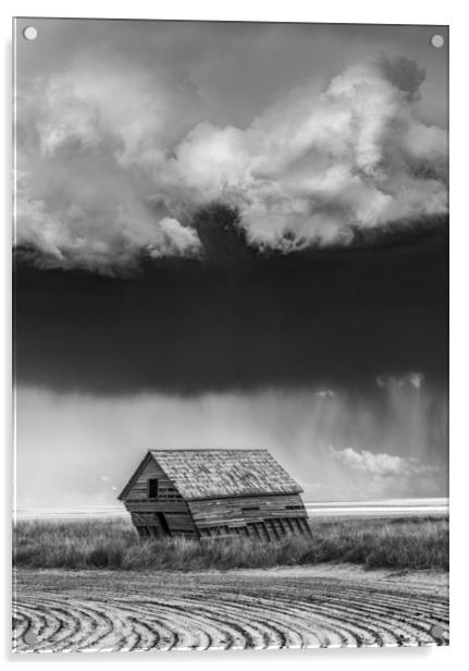 Oklahoma barn storm Acrylic by John Finney