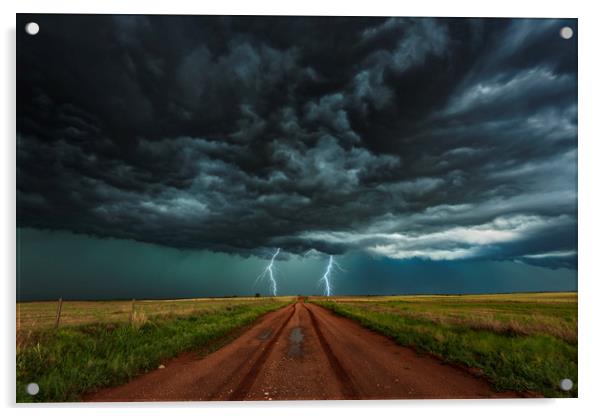 Colorado Lightning Storm Acrylic by John Finney
