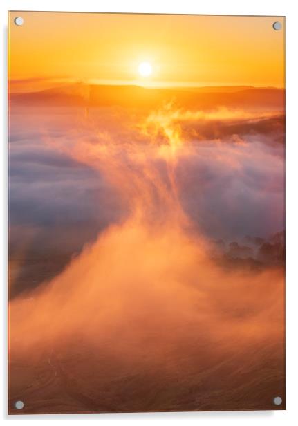 Derbyshire Peak District Sunrise Acrylic by John Finney