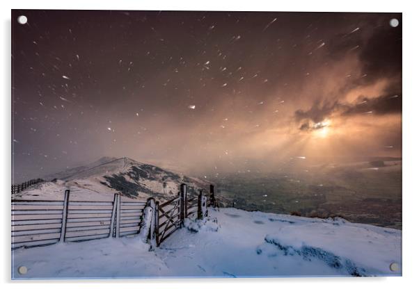 Winter Wonderland, Peak District Acrylic by John Finney