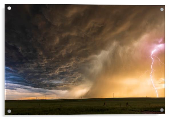 Mushroom Lightning, Colorado Acrylic by John Finney