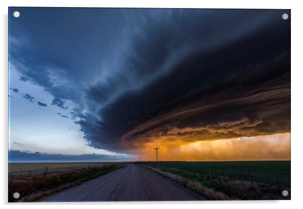 Mothership Thunderstorm over Kansas Acrylic by John Finney