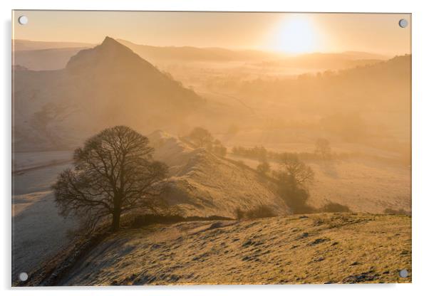 Parkhouse Hill sunrise from Chrome hill Acrylic by John Finney