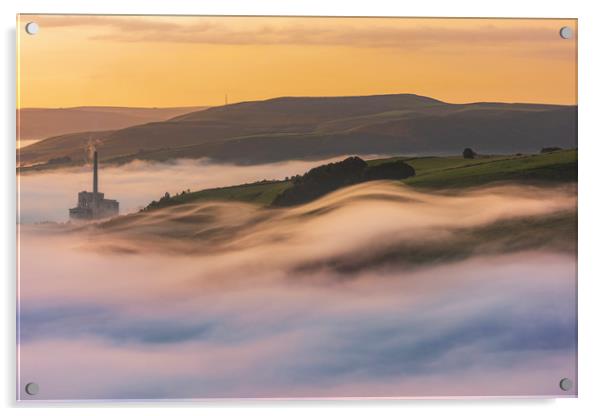 Castleton September Mists. Peak District Acrylic by John Finney