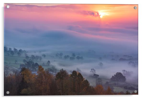 Dreamy autumn sunrise  Acrylic by John Finney