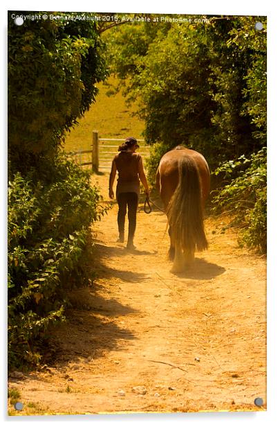  Walking Home Acrylic by Bernard Akehurst