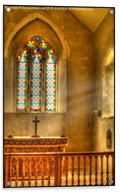  Saxon Church Acrylic by Bernard Akehurst