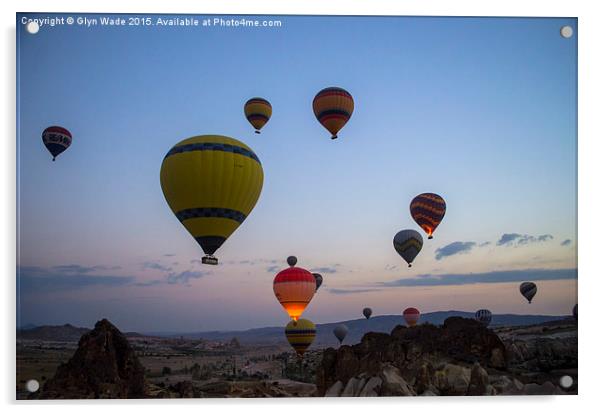  Balloons over Cappadocia Acrylic by Glyn Wade