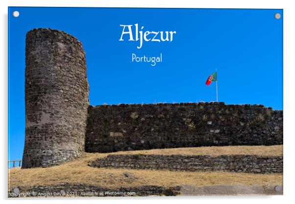 Aljezur Castle Postcard - Portugal Acrylic by Angelo DeVal