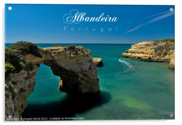 Albandeira Postcard - Portugal Acrylic by Angelo DeVal