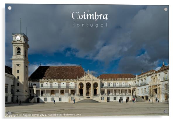 Coimbra University - Travel Art Acrylic by Angelo DeVal