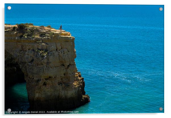 Cliff Walker in Albandeira Acrylic by Angelo DeVal