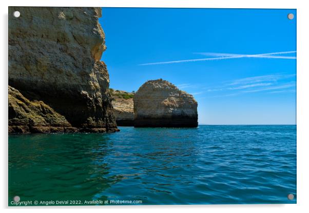 Cliffs of Benagil - Algarve Acrylic by Angelo DeVal