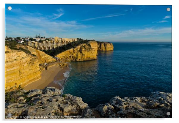 Centianes Beach in Carvoeiro - Algarve Acrylic by Angelo DeVal