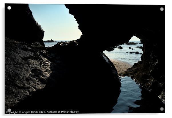Nossa Senhora Beach Cave Shapes Acrylic by Angelo DeVal