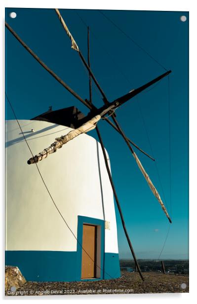 Maralhas Windmill in Aljustrel Acrylic by Angelo DeVal