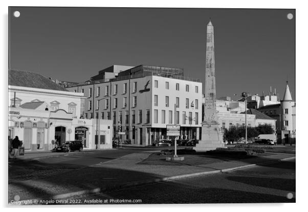 Faro Obelisk in Monochrome  Acrylic by Angelo DeVal