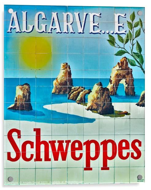 Vintage Schweppes Algarve Mosaic - Retouched Acrylic by Angelo DeVal