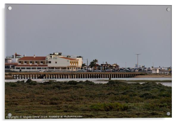 To Faro Beach Bridge  Acrylic by Angelo DeVal