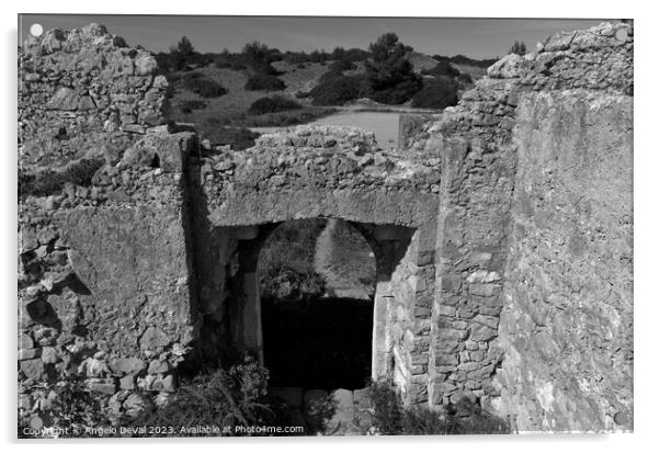 Almadena Fort Ruins Gate in Salema - Algarve Acrylic by Angelo DeVal