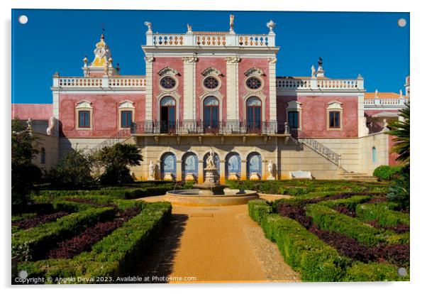 Romantic Palace of Estoi in Algarve Acrylic by Angelo DeVal