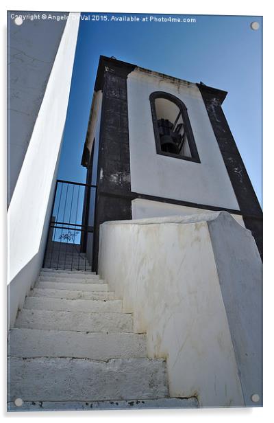 Stairs to Bell Tower in Algarve Portugal  Acrylic by Angelo DeVal