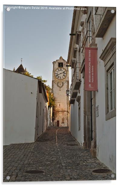 Museum Street in Tavira  Acrylic by Angelo DeVal