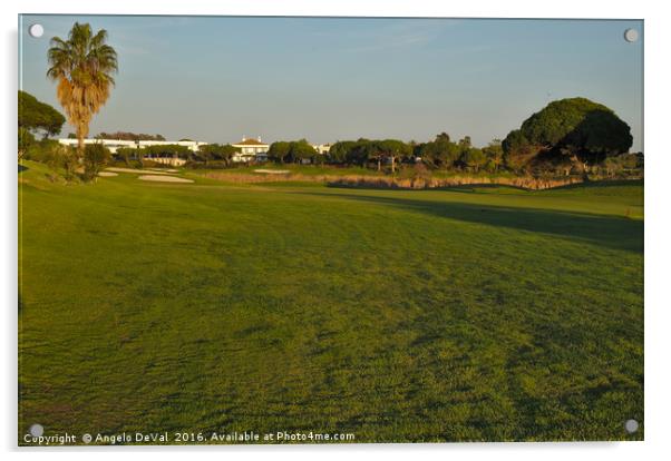 Golf course Scenics in Quinta do Lago Acrylic by Angelo DeVal