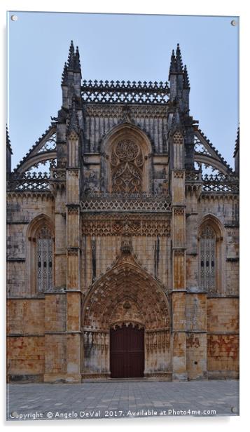 Facade of Batalha Monastery. Portugal Acrylic by Angelo DeVal