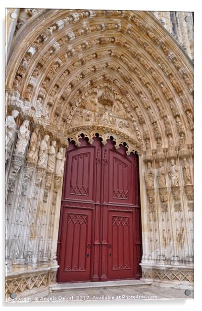 Main Portal of Batalha Monastery. Portugal Acrylic by Angelo DeVal
