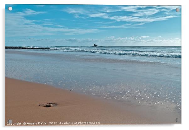 Chiringuitos Beach Low Tide in Albufeira Acrylic by Angelo DeVal
