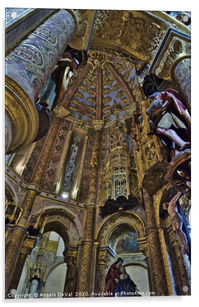 Convento de Cristo interior in Tomar, Portugal Acrylic by Angelo DeVal